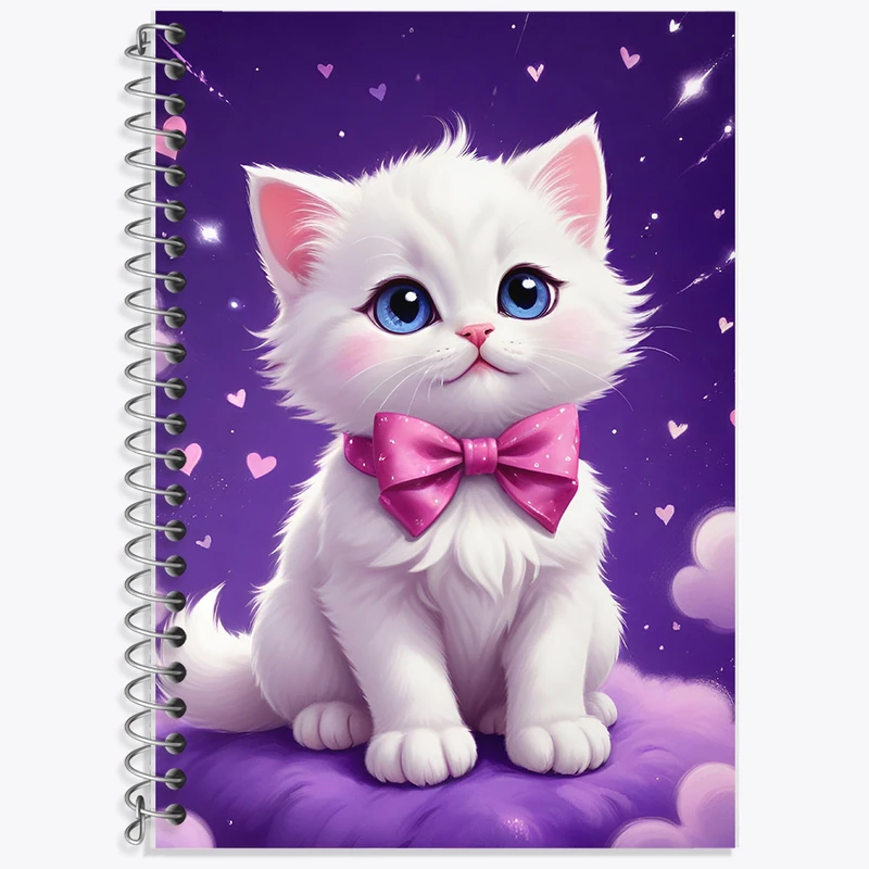 دفتر لغت 50 برگ خندالو طرح گربه ملوس کد F5485