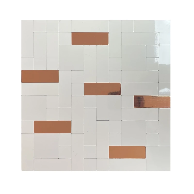 دیوارپوش مدل تایل بین کابینتی پشت چسبدار کد 20071 بسته 11 عددی 