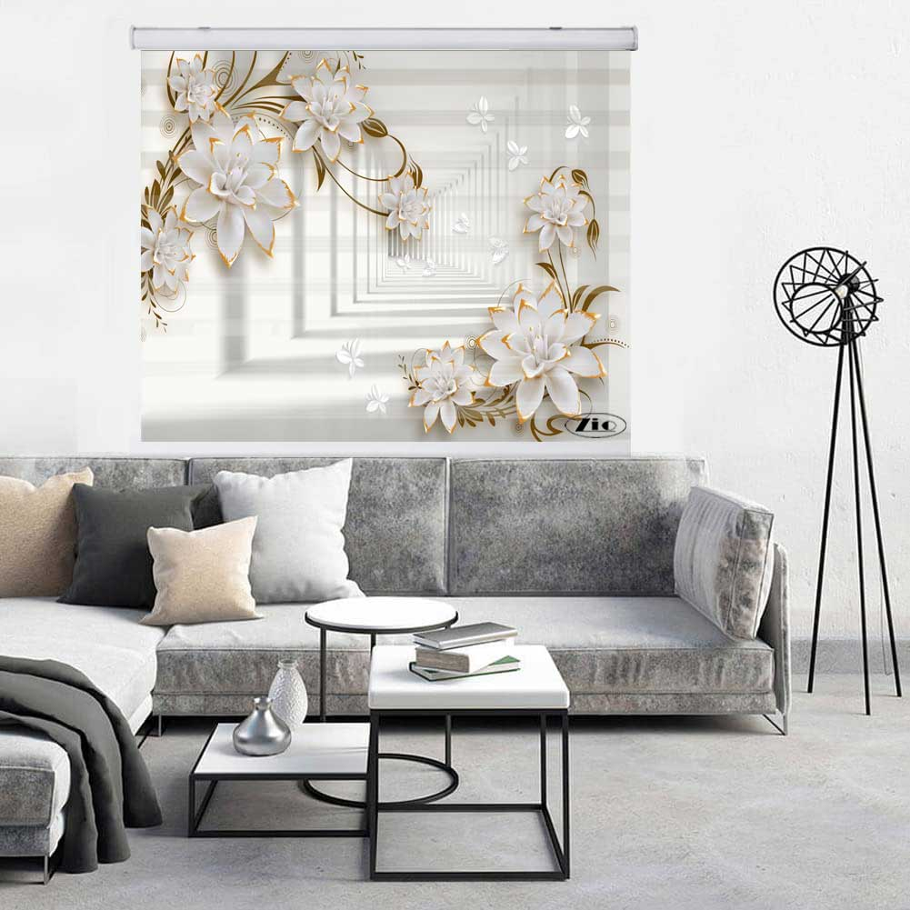 پرده زبرا زیو کد 3D1332 سایز 150x150 سانتی متر