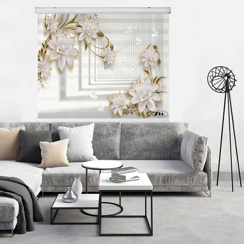 پرده زبرا زیو کد 3D1332 سایز 150x200 سانتی متر