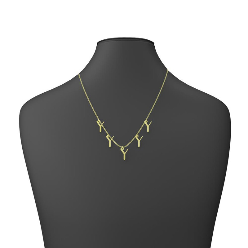 گردنبند طلا 18 عیار زنانه مدوپد مدل حرف Y کد RNA16805