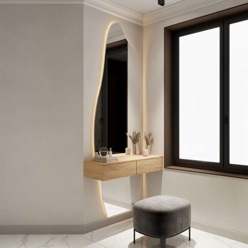 ست آینه و میز آرایش مدل یونیترا دیواری