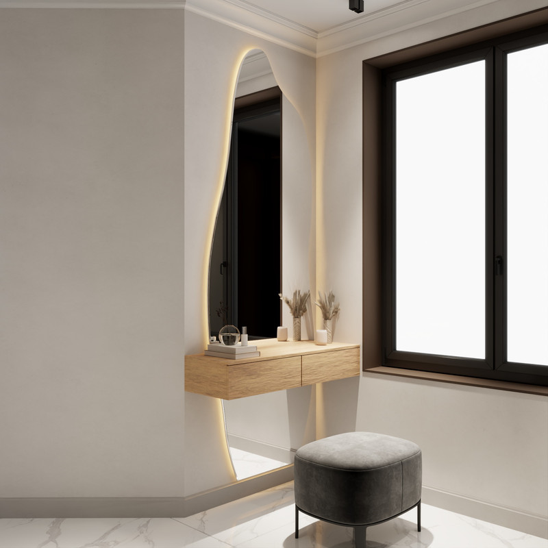 ست آینه و میز آرایش مدل یونیترا دیواری