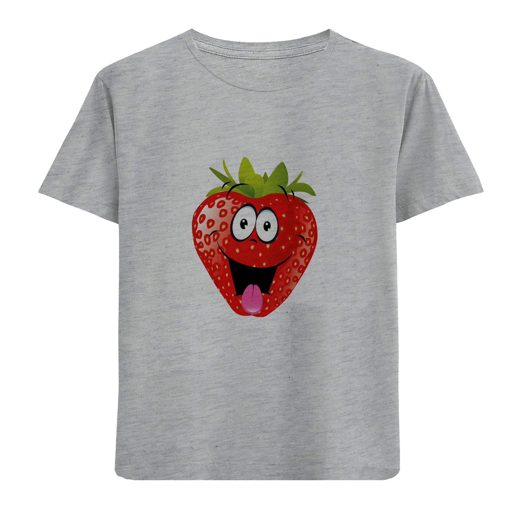 تی شرت آستین کوتاه دخترانه مدل توت فرنگی D53