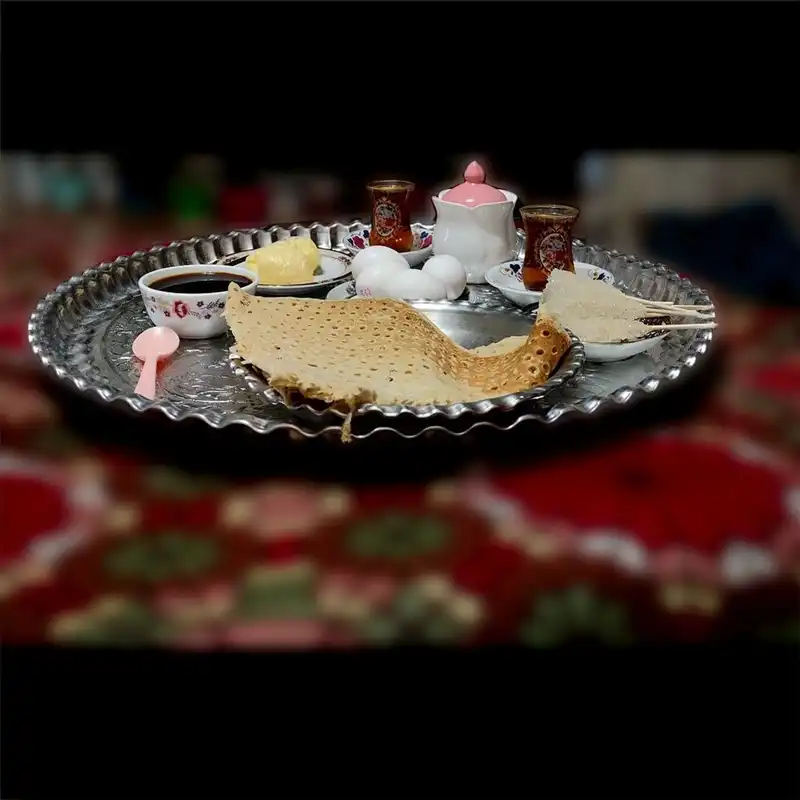 سینی قلمزنی مدل باغ رضوان کد 108