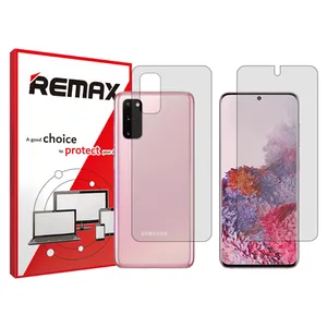 Remax HyGEL transparent display screen protector suitable for Samsung Galaxy S20 mobile phones along with the back of the phone