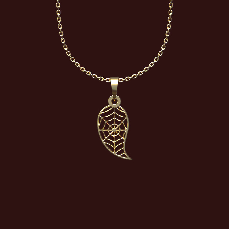 گردنبند طلا 18 عیار زنانه مدوپد مدل تارعنکبوت کد W2-1-1209