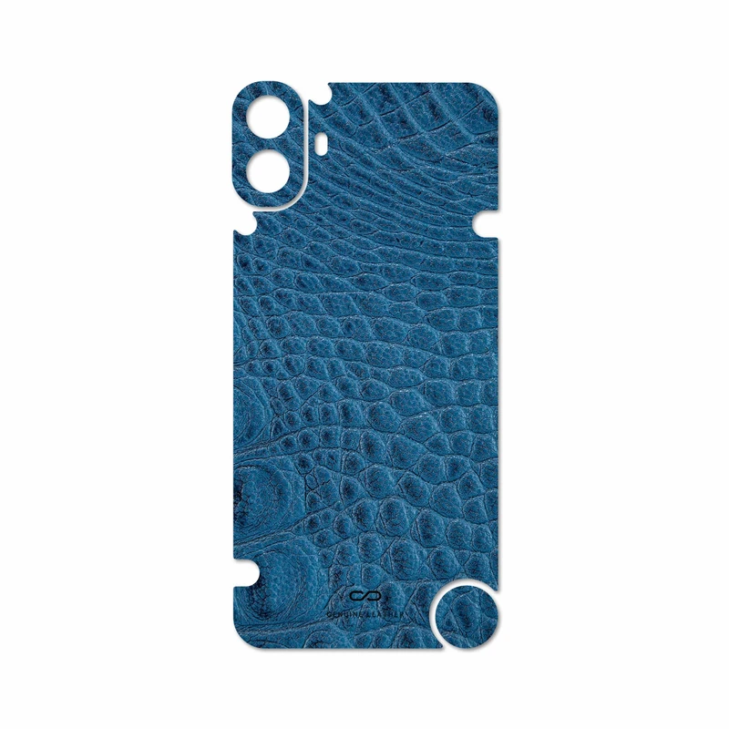 برچسب پوششی ماهوت مدل Blue-Crocodile-Leather مناسب برای گوشی موبایل ناتینگ CMF Phone 1