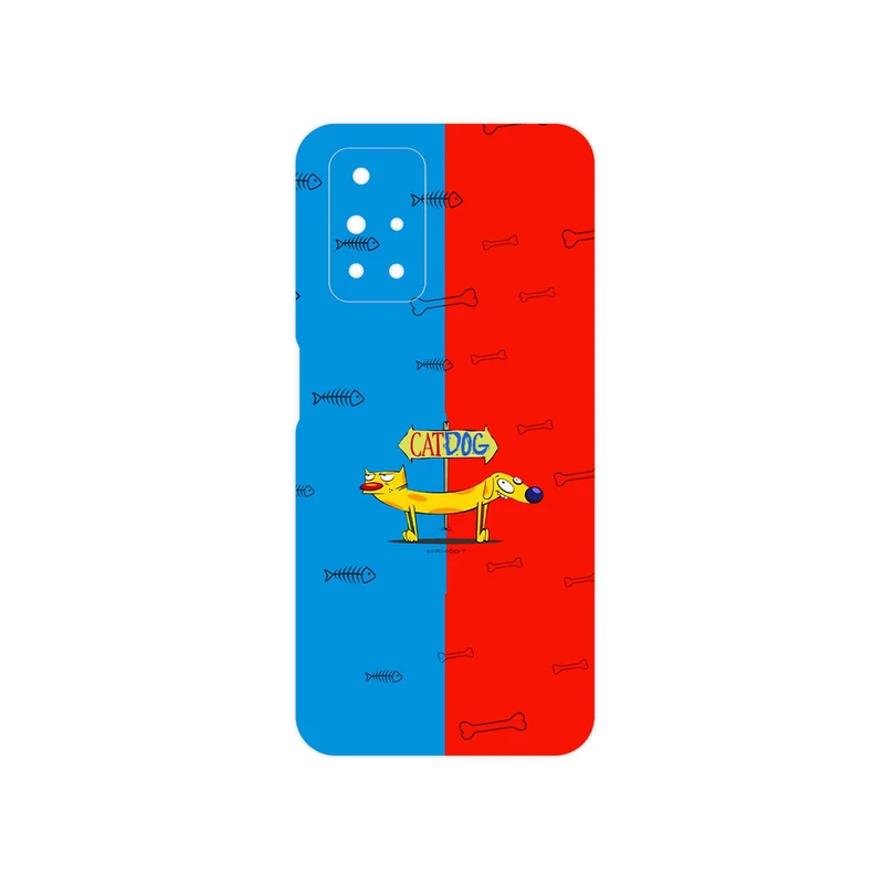 برچسب پوششی ماهوت مدل CatDog مناسب برای گوشی موبایل شیائومی Redmi 10
