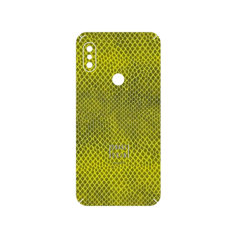 برچسب پوششی ماهوت مدل Yellow Snake Skin مناسب برای گوشی موبایل شیائومی Redmi Note 6 Pro