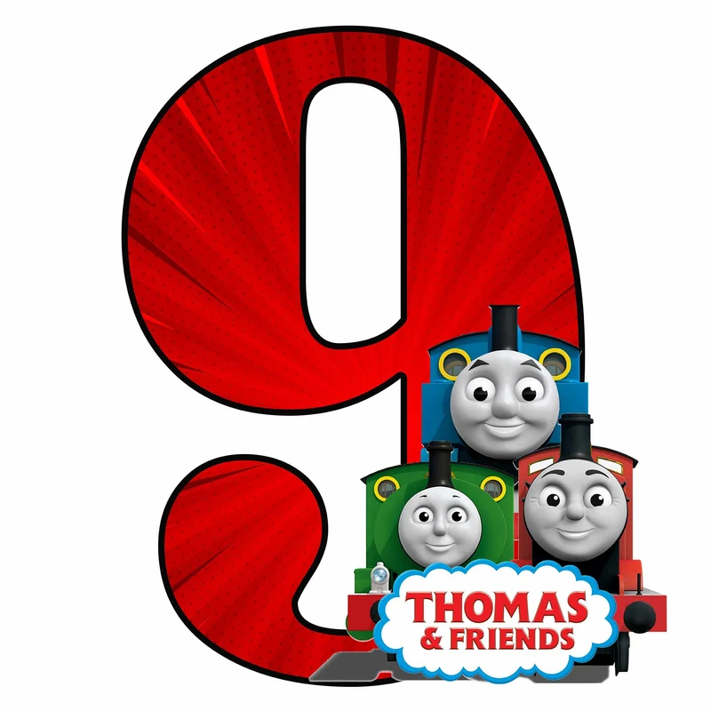  استند رومیزی تولد مدل عدد 9 طرح توماس کد 1442