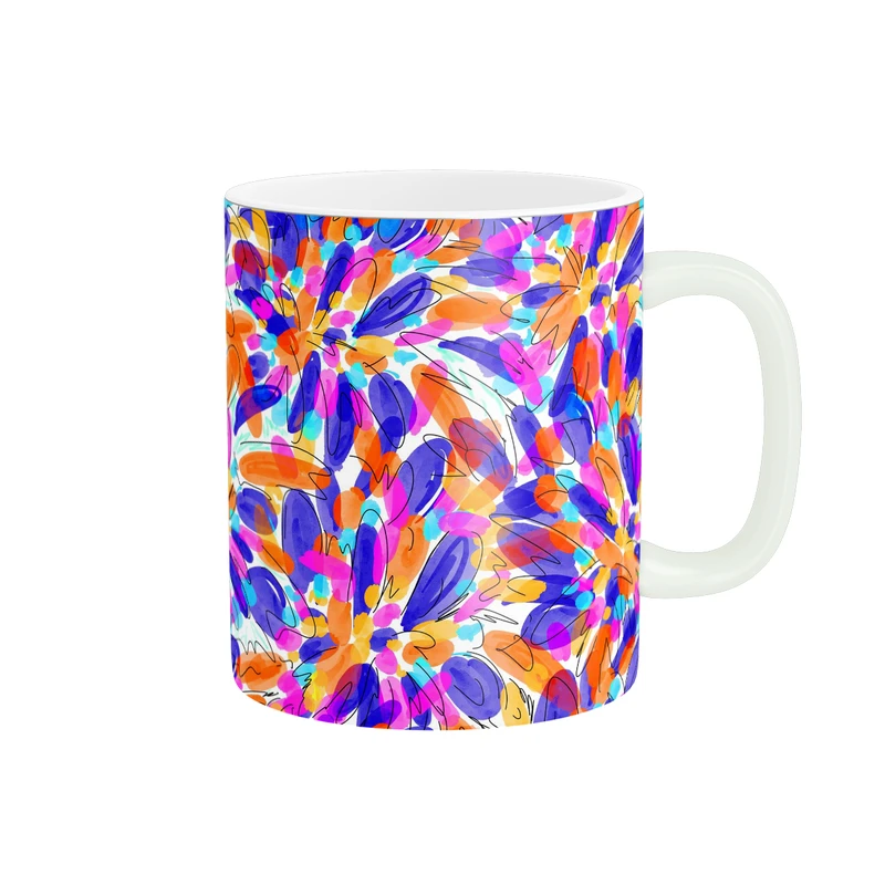 ماگ طرح نقاشی گل کد 353