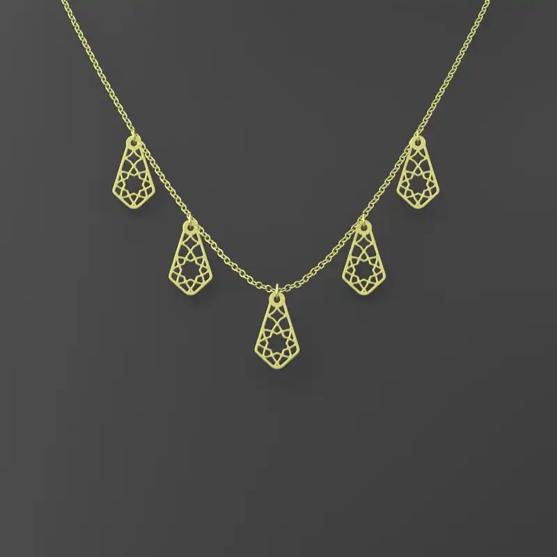 گردنبند طلا 18 عیار زنانه مدوپد مدل ستاره کد RNA11876