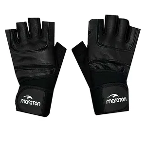 دستکش بدنسازی مدل  کف چرمی کد 320 M-R