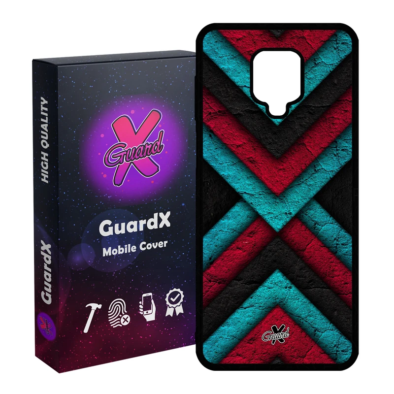 کاور گارد ایکس طرح نقشه مدل Glass10264 مناسب برای گوشی موبایل سامسونگ Redmi Note 9S / Note 9 Pro / Note 9 Pro Max