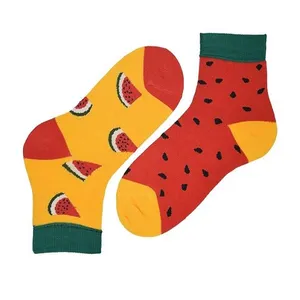 جوراب ساق کوتاه دخترانه  هندوانه بسته دو عددی