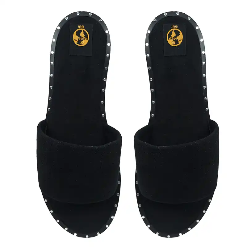 صندل زنانه سیی مدل ساده پانچی کد 1775