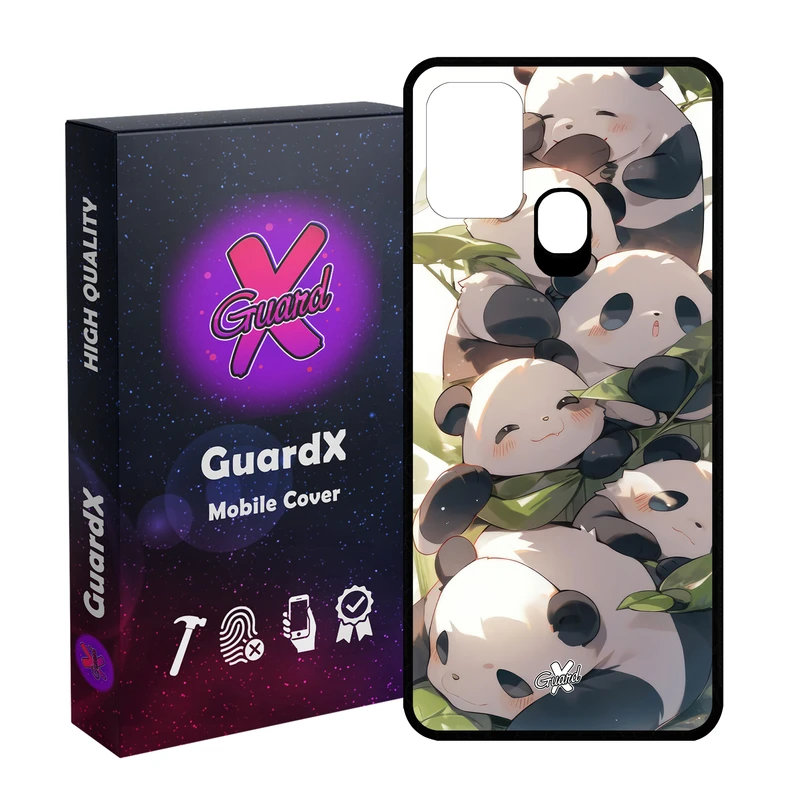 کاور گارد ایکس طرح پاندا مدل Glass10652 مناسب برای گوشی موبایل سامسونگ Galaxy M31 / M31 Prime / F41