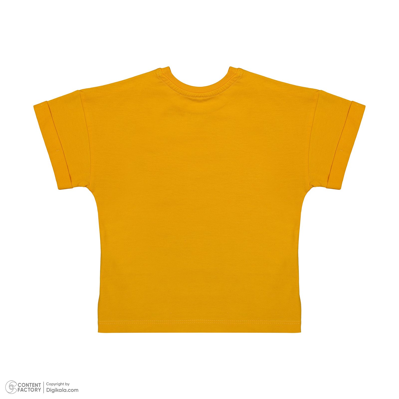 ست تی شرت و شلوارک پسرانه سون پون مدل 13911093 رنگ خردلی -  - 4
