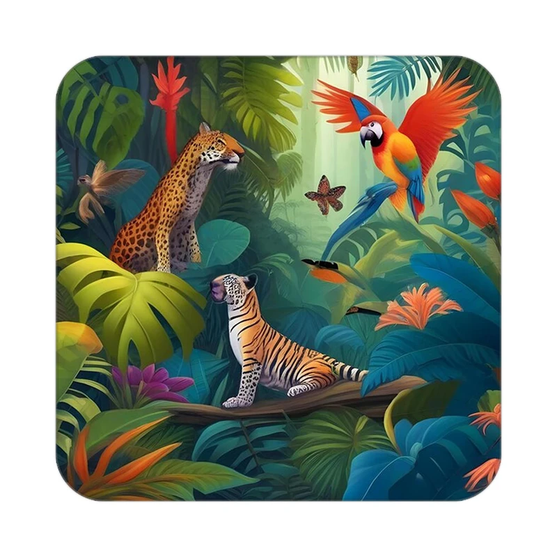 زیر لیوانی کاکتی طرح حیوانات رنگی مدل mp26462