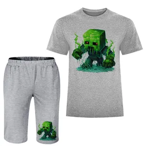 ست تی شرت و شلوارک مردانه مدل ماینکرفت A208