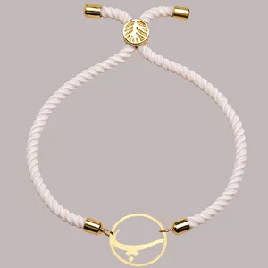 دستبند طلا 18 عیار زنانه الن نار مدل طرح حرف پ ELN2680