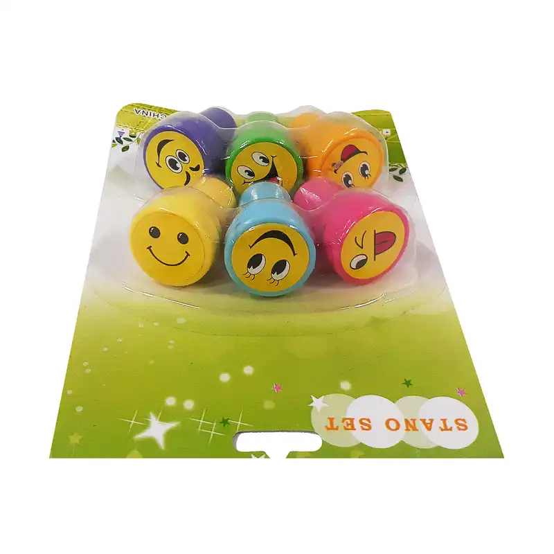 مهر مدل کودکانه طرح ایموجی کد 65 مجموعه 6 عددی