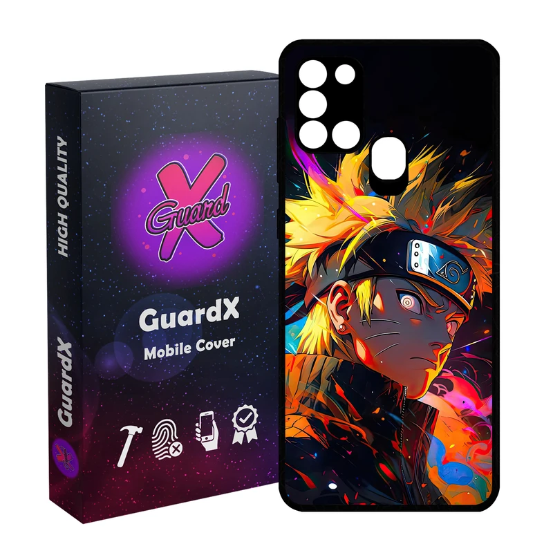 کاور گارد ایکس طرح ناروتو انیمه مدل Glass10689 مناسب برای گوشی موبایل سامسونگ Galaxy A21s