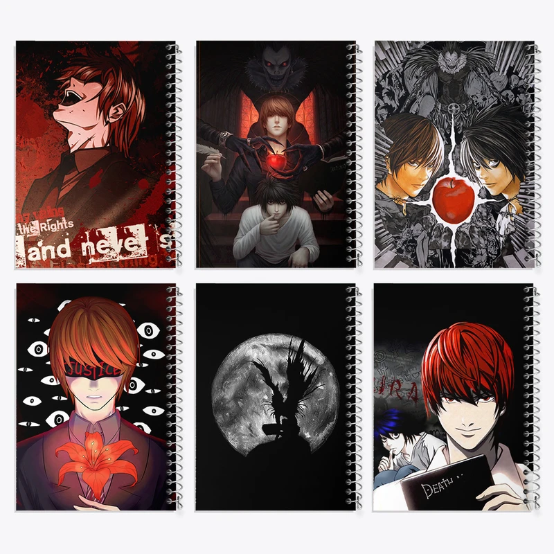 دفتر مشق 50 برگ خندالو طرح انیمه دفترچه مرگ کد 655 مجموعه 6 عددی