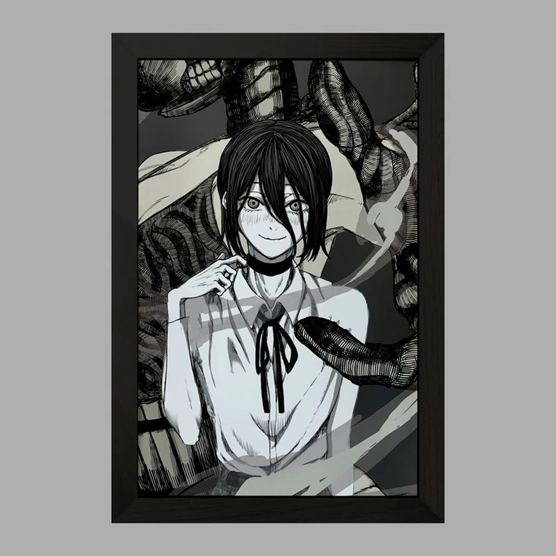 تابلو خندالو مدل ریزه انیمه مرد اره ای Chainsaw Man  کد 22322