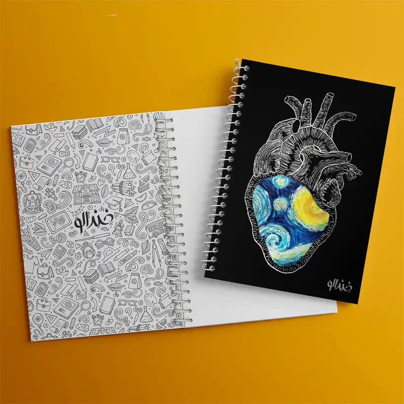 دفتر مشق 50 برگ خندالو مدل ونسان ونگوگ کد 25460