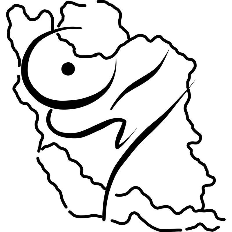 استیکر پارچه و لباس مدل دی تی اف طرح ایران کد 08.1