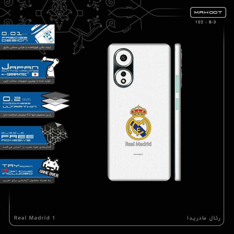 برچسب پوششی ماهوت مدل Real_Madrid_1-FullSkin مناسب برای گوشی موبایل اپو A58 4G