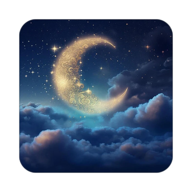 زیر لیوانی کاکتی طرح ماه و ستاره مدل mp53273