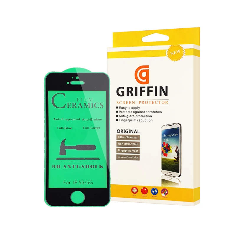 محافظ صفحه نمایش سرامیکی گریفین مدل FLCRG GN mo مناسب برای گوشی موبایل اپل iPhone 5