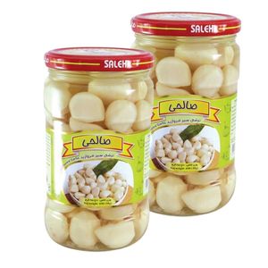ترشی سیر مروارید پاستوریزه ممتاز صالحی - 650 گرم مجموعه 2 عددی