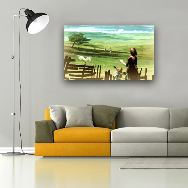 پوستر مدل کارتونی مزرعه و دخترک کد 1027