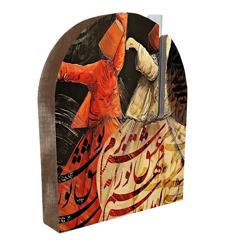 گلدان دکوری مدل سنتی دو رو طرح سماع FPW028