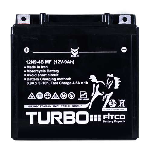 باتری موتورسیکلت توربو مدل 12V-9A