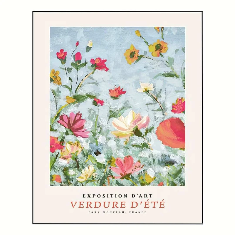 پوستر مدل مزرعه گل رنگارنگ