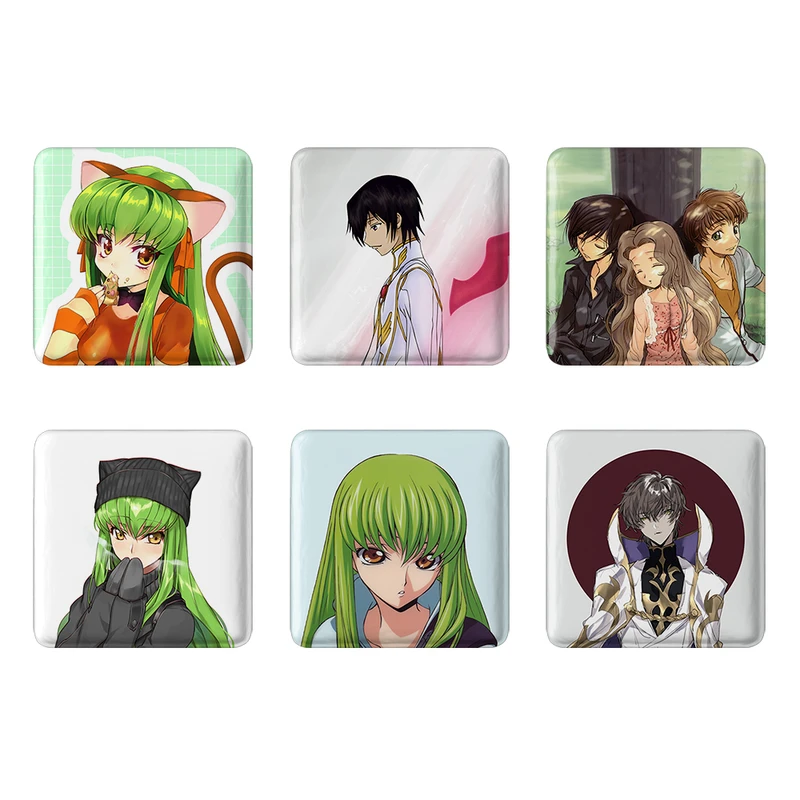 مگنت خندالو طرح انیمه کد گیاس Code Geass کد 591A مجموعه 6 عددی