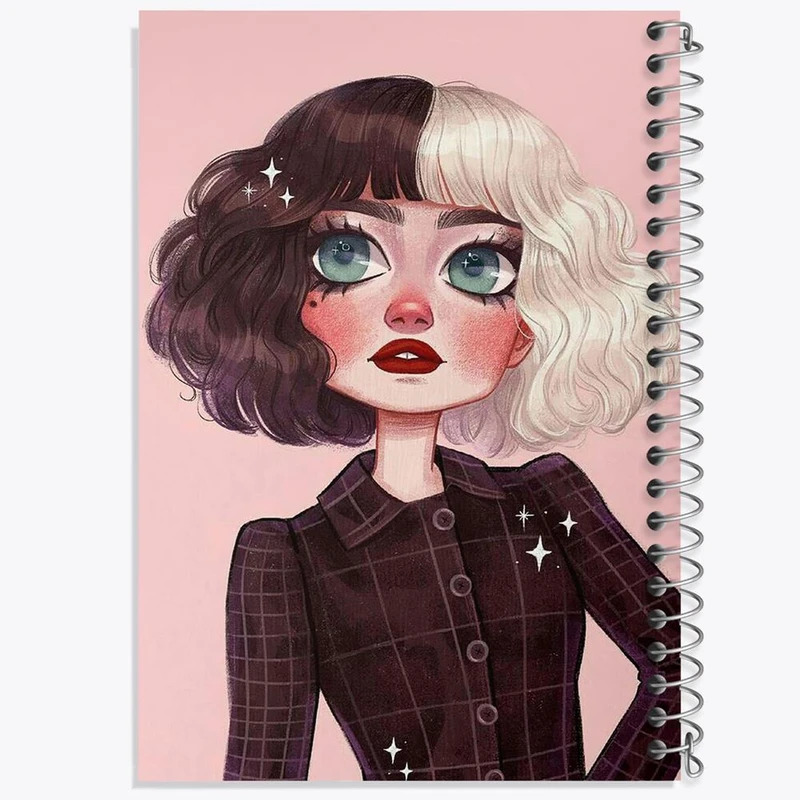 دفتر مشق 100 برگ خندالو طرح کروئلا Cruella کد 10754