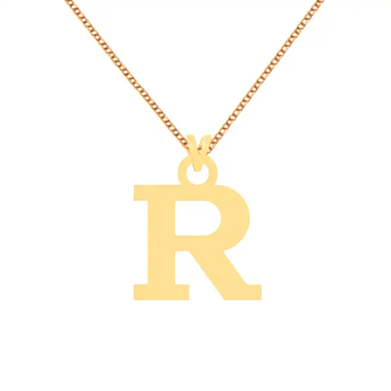 گردنبند طلا 18 عیار زنانه کرابو طرح حرف R مدل Kr71699