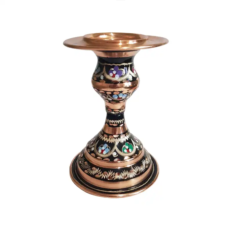 جاشمعی میناکاری  مسی طرح پایه کوتاه کد 095