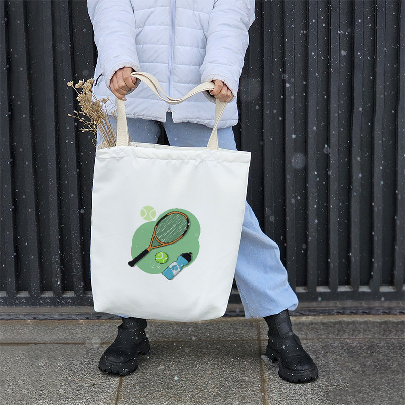 ساک خرید پارچه ای خندالو طرح تنیس مدل توت بگ کد 853