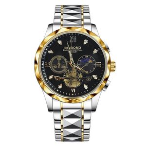 ساعت مچی عقربه‌ای کوارتز مردانه بین باند مدل سه موتور فعال کورنوگراف نگینی کد 003