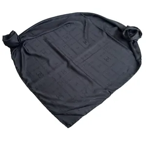 روسری زنانه شانل مدل نخی ابریشم مجلسی قواره بزرگ کد 44