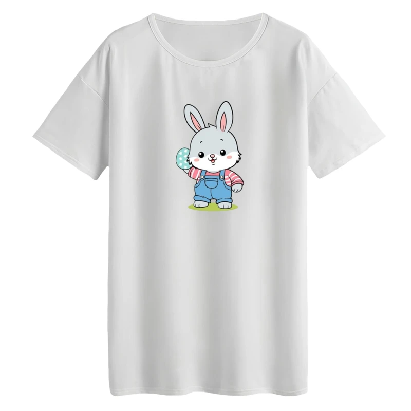 تی‌شرت لانگ آستین کوتاه زنانه مدل خرگوش کد 04