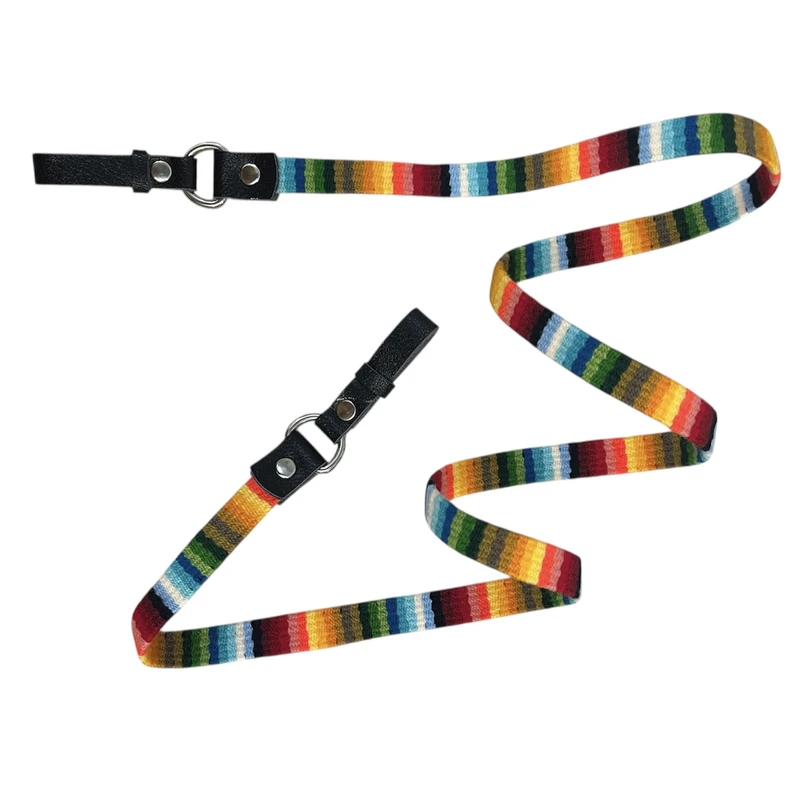 بند عینک مدل گلیمی طرح سنتی به همراه اتصالات چرم طبیعی 