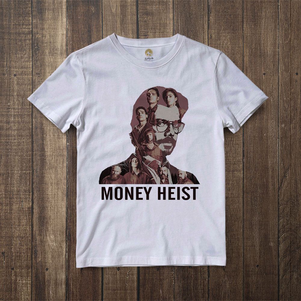 تی شرت آستین کوتاه زنانه هومرو مدل TW387 طرح سریال خانهٔ کاغذی Money Heist -  - 6